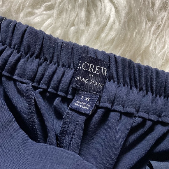 J. Crew Blue Jamie Pull On Pant with Elastic Waist Ankle Cropped - Picture 3 of 6